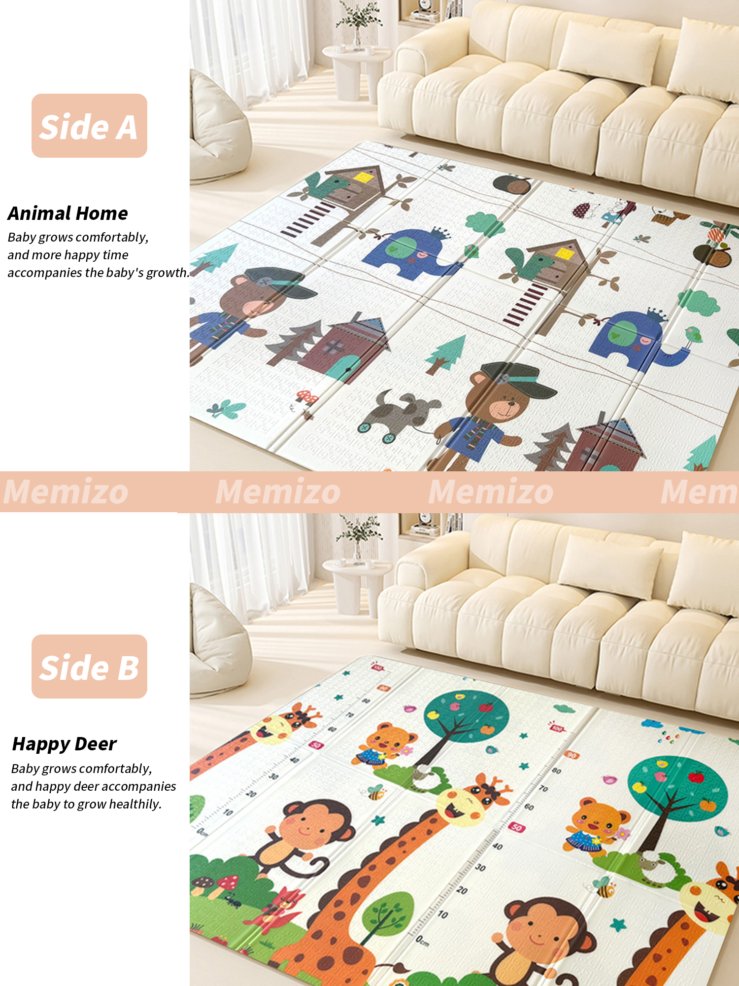 Помываемый ребенок играет на коврик.