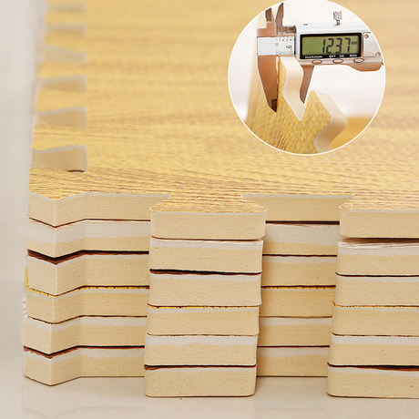 Водонепроницаемые коврики-головоломки из пены EVA с деревянным зерном и индивидуальным логотипом