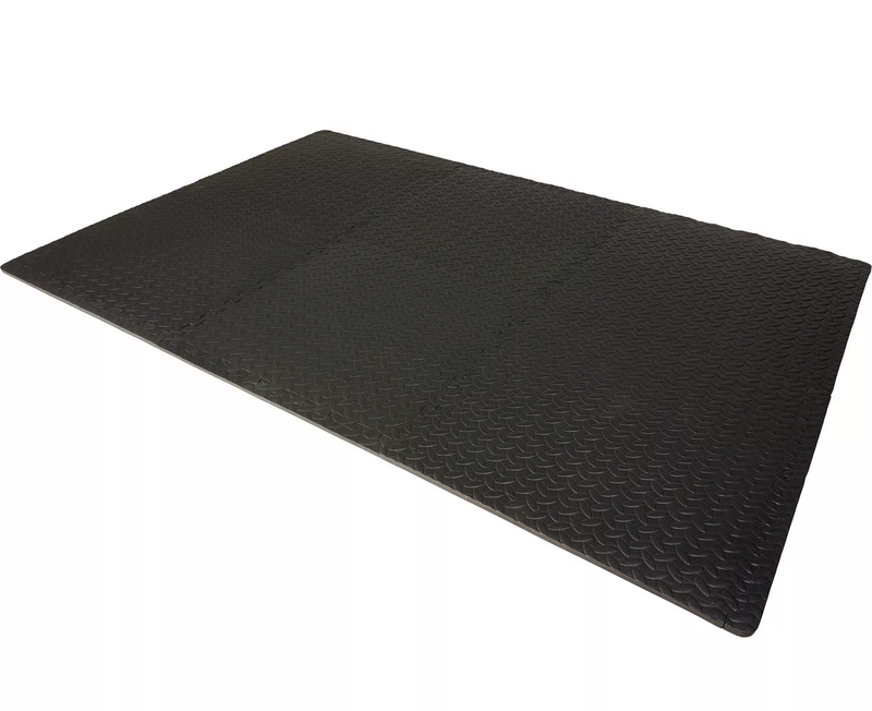 Коврики-пазлы из пенопласта Memizo EVA, набор из 6 черных напольных ковриков, 120 см x 180 см