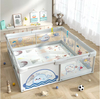 Memizo bebes indoor -grayground Watergrabing Praying Whale Soft Baby Playpen Playpen