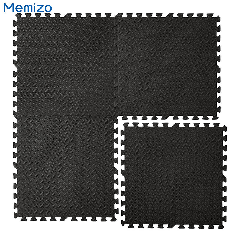Коврики-пазлы Memizo из пеноматериала EVA, 6 шт., черные напольные коврики, 120 см x 180 см