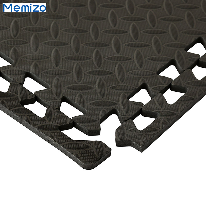 Коврики-пазлы Memizo из пеноматериала EVA, 6 шт., черные напольные коврики, 120 см x 180 см